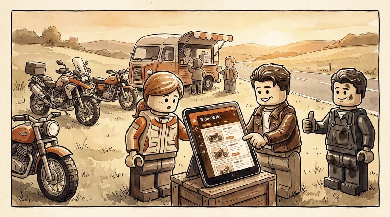 The screen shows a directory of workshops and mechanics; a mechanic figure gives a thumbs up.