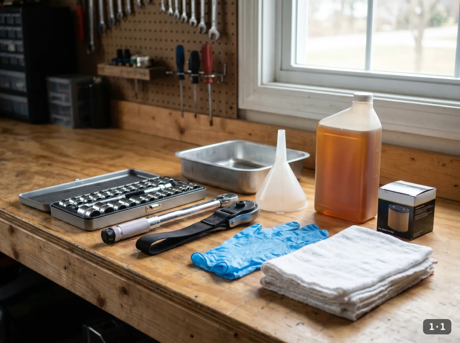 Tools and parts laid out before you start.